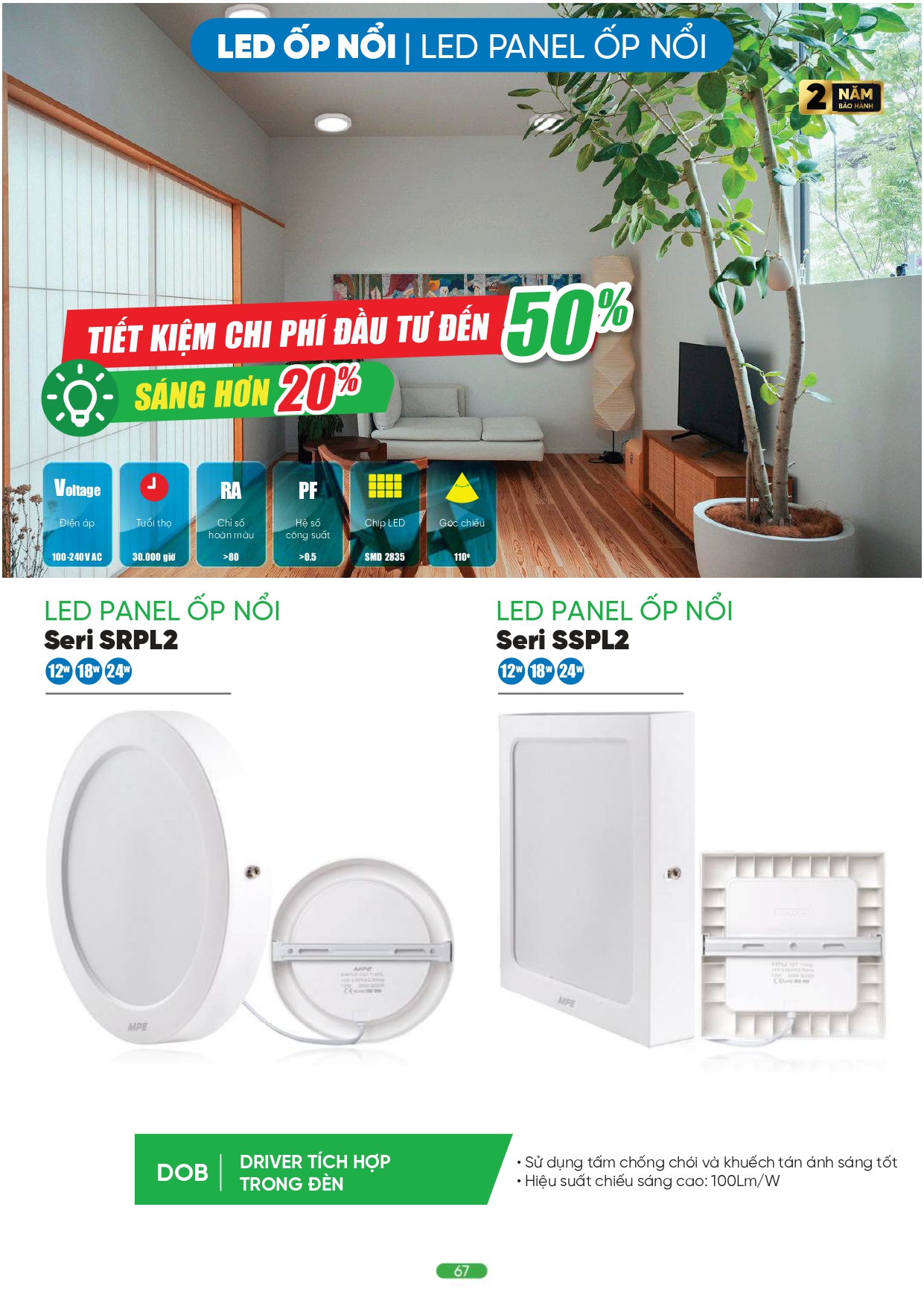 Bảng giá đèn LED MPE 2026